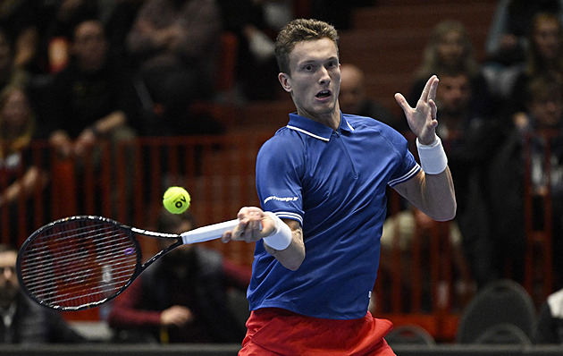 Davis Cup ONLINE: Češi proti Švédům díky Lehečkovi vedou, hraje debutant Svrčina