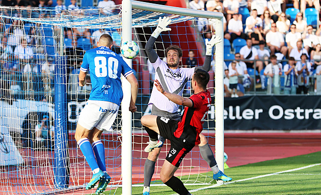 Táborsko - Baník 0:5, hosté se zachránili, v baráži celkem vstřelili osm gólů