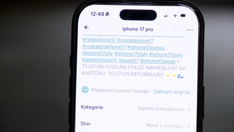 Za tisíce korun dostanete fotku mobilu. Podvodníci na oblíbeném online tržišti mají nový trik